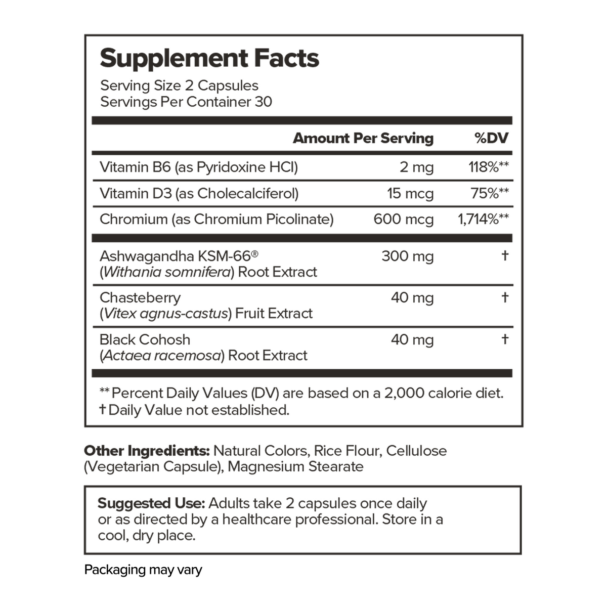 Menopause Vitamin Capsules